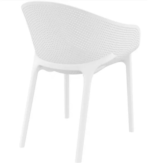 ST RAIN PRO Fehér minimalista Műanyag kültéri szék